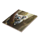 幸せなオーストラリアのコアラの木にクマ,セラミックタイル タイル (側面)