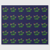 幸せなカエルのクリスマスの包装紙 ラッピングペーパー (フラット)