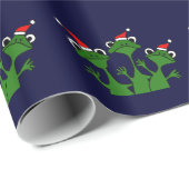 幸せなカエルのクリスマスの包装紙 ラッピングペーパー (ロールコーナー)
