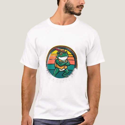 幸せなカエルの日を Tシャツ (正面)