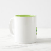 幸せなカエル(名前入りな) ツートーンマグカップ (正面左)