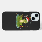 幸せなカエル - 蓮の葉の上の可愛いクリスマスカエル Case-Mate iPhoneケース (裏面 (横))