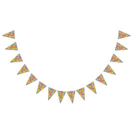 "幸せなカスタムな三角形のパーティーの旗布の旗" バンティングフラッグ