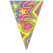 "幸せなカスタムな三角形のパーティーの旗布の旗" バンティングフラッグ (第1の旗)