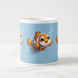 幸せなカッコウアカイロメバル 熱帯海の生物イラスト ジャンボコーヒーマグカップ