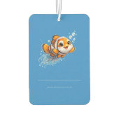 幸せなカッコウアカ clownfish 熱帯海洋生物イラスト カーエアーフレッシュナー (裏面)