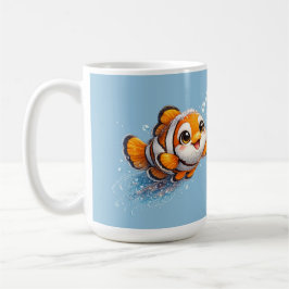 幸せなカッコウアカ clownfish 熱帯海洋生物イラスト コーヒーマグカップ