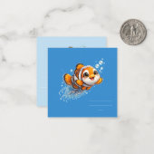 幸せなカッコウアカ clownfish 熱帯海洋生物イラスト ノートカード (正面/裏面インサイチュ)