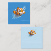 幸せなカッコウアカ clownfish 熱帯海洋生物イラスト ノートカード (正面/裏面)