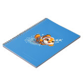 幸せなカッコウアカ clownfish 熱帯海洋生物イラスト ノートブック (左側)