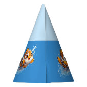 幸せなカッコウアカ clownfish 熱帯海洋生物イラスト パーティーハット (裏面)