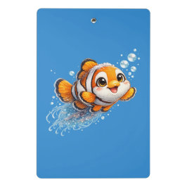 幸せなカッコウアカ clownfish 熱帯海洋生物イラスト ミニクリップボード