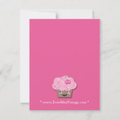 幸せなカップケーキの誕生日のパーティの招待状 招待状 (裏面)