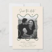 幸せなカップルがお知らせする結婚発表 Save the Date セーブザデート (正面)