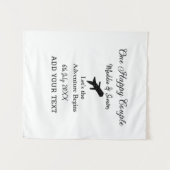 幸せなカップルと一緒に冒険が始まるウェディングコ タペストリー (正面(横))