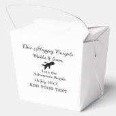 幸せなカップルと一緒に冒険が始まるウェディングコ フェイバーボックス (裏面)