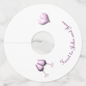 幸せなカップルに乾杯する ワイングラスタグ (裏面)