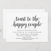 幸せなカップルに乾杯　結婚式リハーサルディナー 招待状 (正面/裏面)