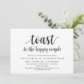 幸せなカップルのリハ結婚ーサルディナーに乾杯 招待状 (スタンド正面)