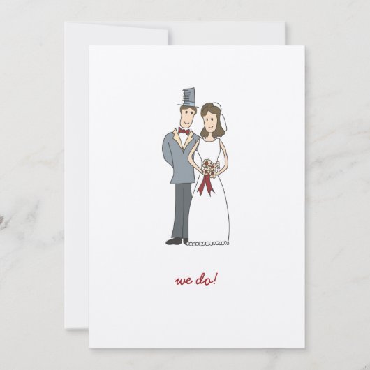 幸せなカップルの結婚式招待状 招待状 (正面)