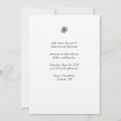 幸せなカップルの結婚式招待状 招待状 (裏面)