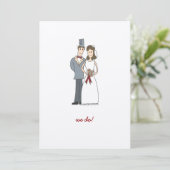 幸せなカップルの結婚式招待状 招待状 (スタンド正面)