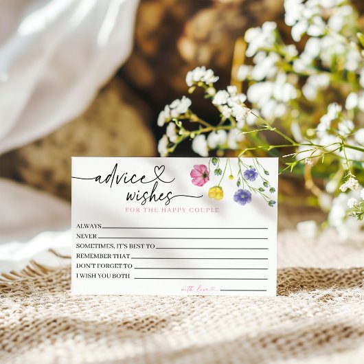 幸せなカップルへのアドバイスと願いカード エンクロージャーカード