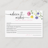 幸せなカップルへのアドバイスと願い カード (正面)