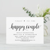 幸せなカップルへのトースト、結婚リハーサル 招待状 (スタンド正面)