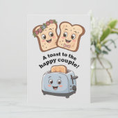 幸せなカップルへの乾杯 面白い結婚式 招待状 (スタンド正面)