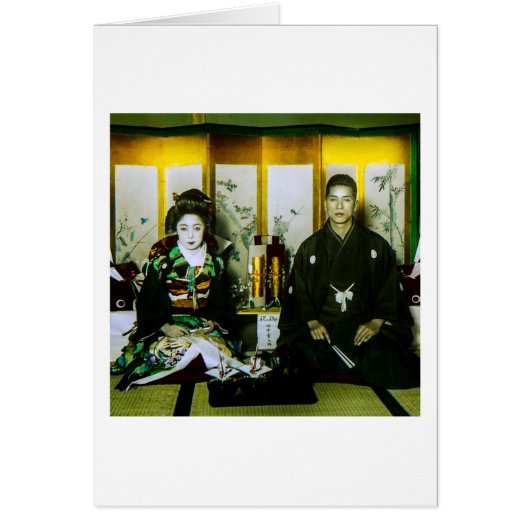 幸せなカップルを古い日本で結婚します (正面)