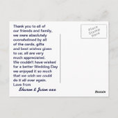 幸せなカップル結婚の贈り物ありがとう ポストカード (裏面)