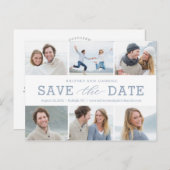 幸せなカップル編集可能な色日付はがきを保存 ポストカード (正面/裏面)