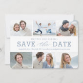 幸せなカップル編集可能な色日付カードを保存 サンキューカード (正面)