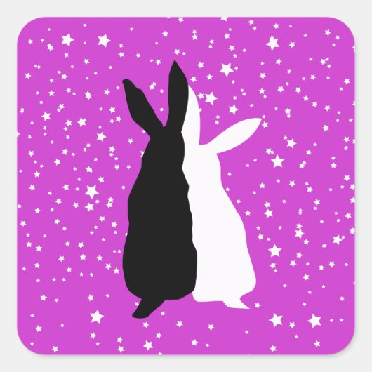 幸せなカップル スクエアシール (正面)