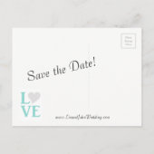 幸せなカップル　私たちは　結婚式の日を覚えておく ポストカードを出します 案内ポストカード (裏面)