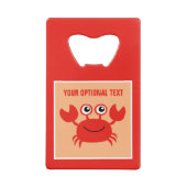 幸せなカニのカスタムな栓抜き クレジットカード栓抜き (裏面)