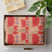 幸せなカニのカスタムのティッシュペーパー 薄葉紙 (ギフト)