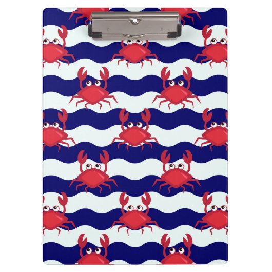 幸せなカニパターン クリップボード (正面)