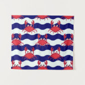 幸せなカニパターン タペストリー (正面(横))