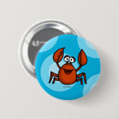 幸せなカニ 缶バッジ (正面&裏面)