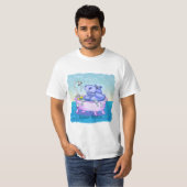 幸せなカバのバス Tシャツ (正面フル)