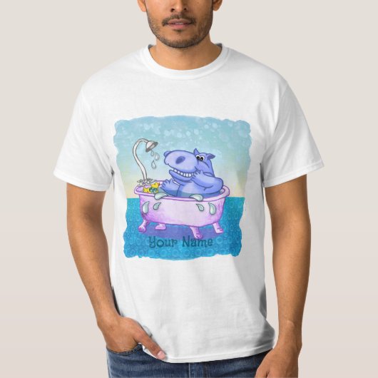 幸せなカバのバス Tシャツ (正面)
