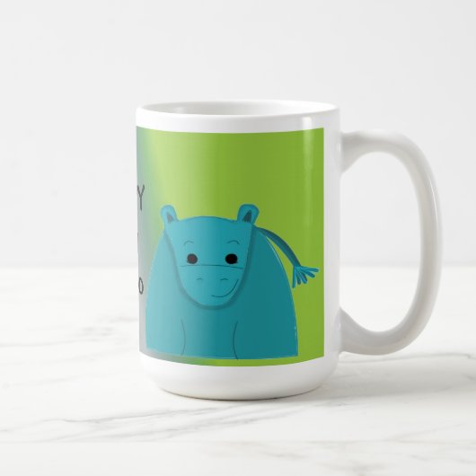 幸せなカバ コーヒーマグカップ (右)
