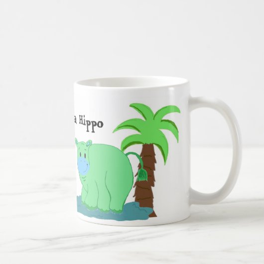 幸せなカバ コーヒーマグカップ (右)