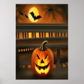 幸せなカボチャ | AIアートポスター ポスター (正面)