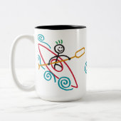 幸せなカヤックのマグ ツートーンマグカップ (左)