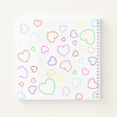 幸せなカラフルハート ノートブック (裏面)