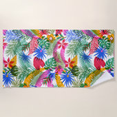 幸せなカラフル ビーチタオル (正面)