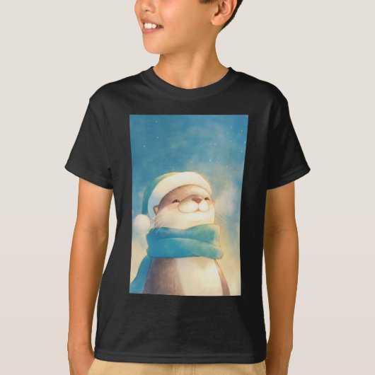 幸せなカワウソ Tシャツ (正面)